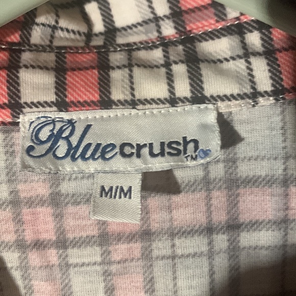 Bluecrush  pink plaid m button down - Picture 3 of 4